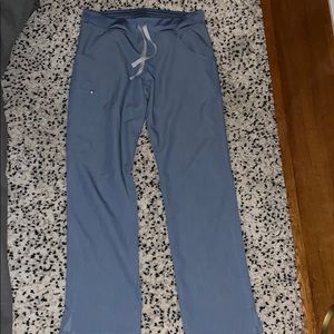 Light Denim Figs Scrub Set